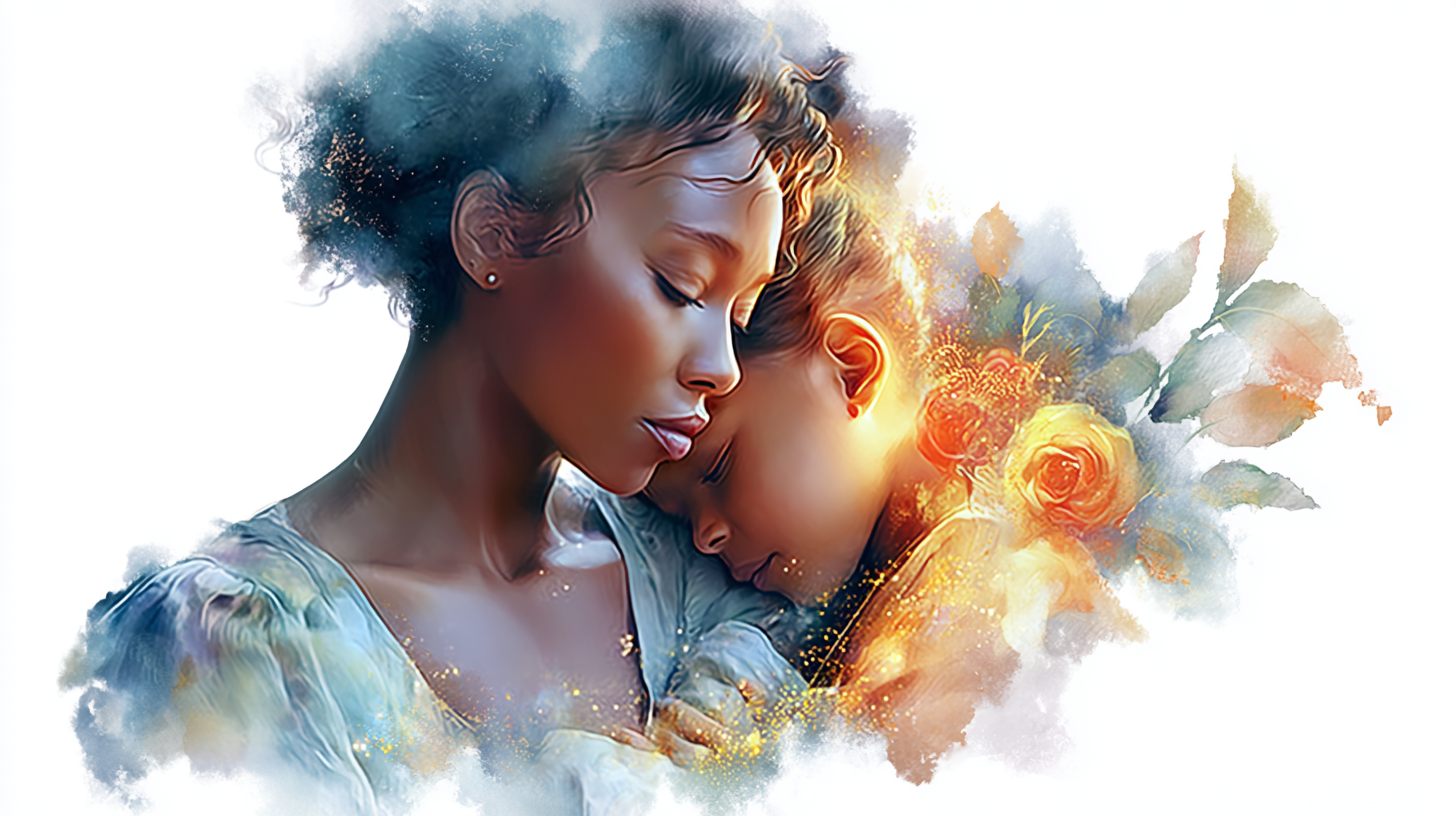 Femme et enfant intérieur