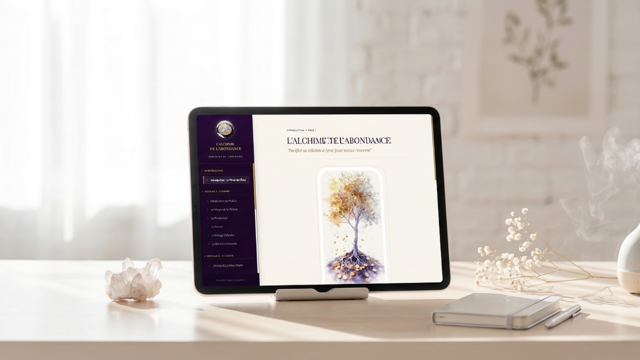 Aperçu de l'atelier L'Alchimie de l'Abondance sur iPad