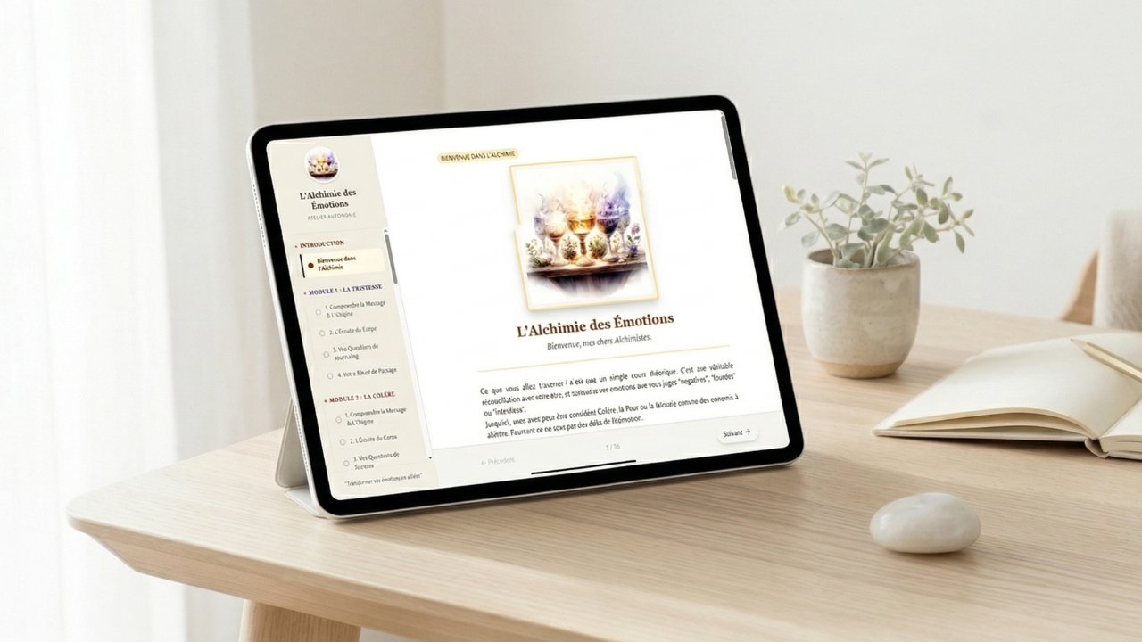 Aperçu de l'atelier L'Alchimie des Émotions sur iPad
